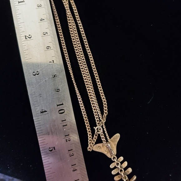 Vintage Mexican Sterling Articulated Fishbone Necklace Moveable Pre 1970's - Picture 10 of 13